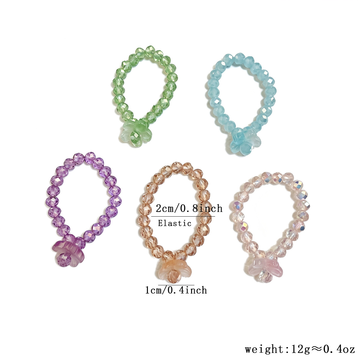 5pc Bohemian Flower Ring Set